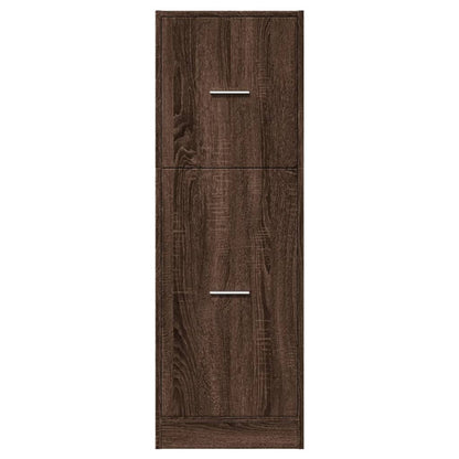 Apothekerskast 40x41x118 cm bewerkt hout bruin eikenkleurig