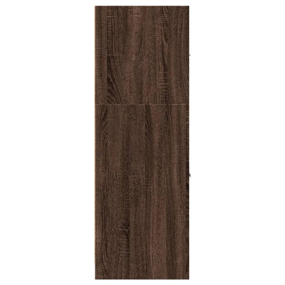 Apothekerskast 40x41x118 cm bewerkt hout bruin eikenkleurig