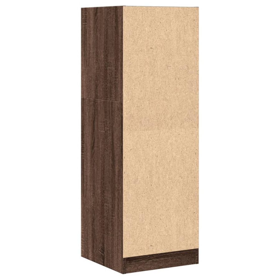 Apothekerskast 40x41x118 cm bewerkt hout bruin eikenkleurig