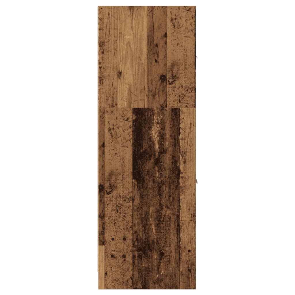 Apothekerskast 40x41x118 cm bewerkt hout oud houtkleurig