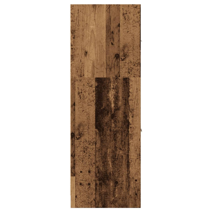 Apothekerskast 40x41x118 cm bewerkt hout oud houtkleurig