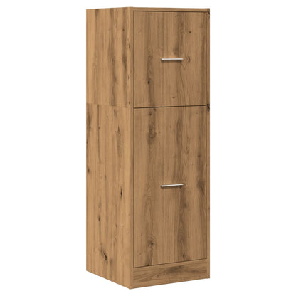 Apothekerskast 40x41x118 cm bewerkt hout artisanaal eikenkleur
