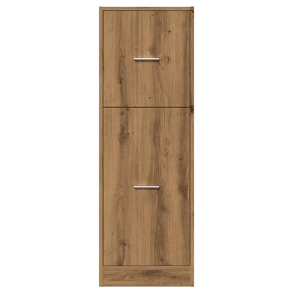 Apothekerskast 40x41x118 cm bewerkt hout artisanaal eikenkleur