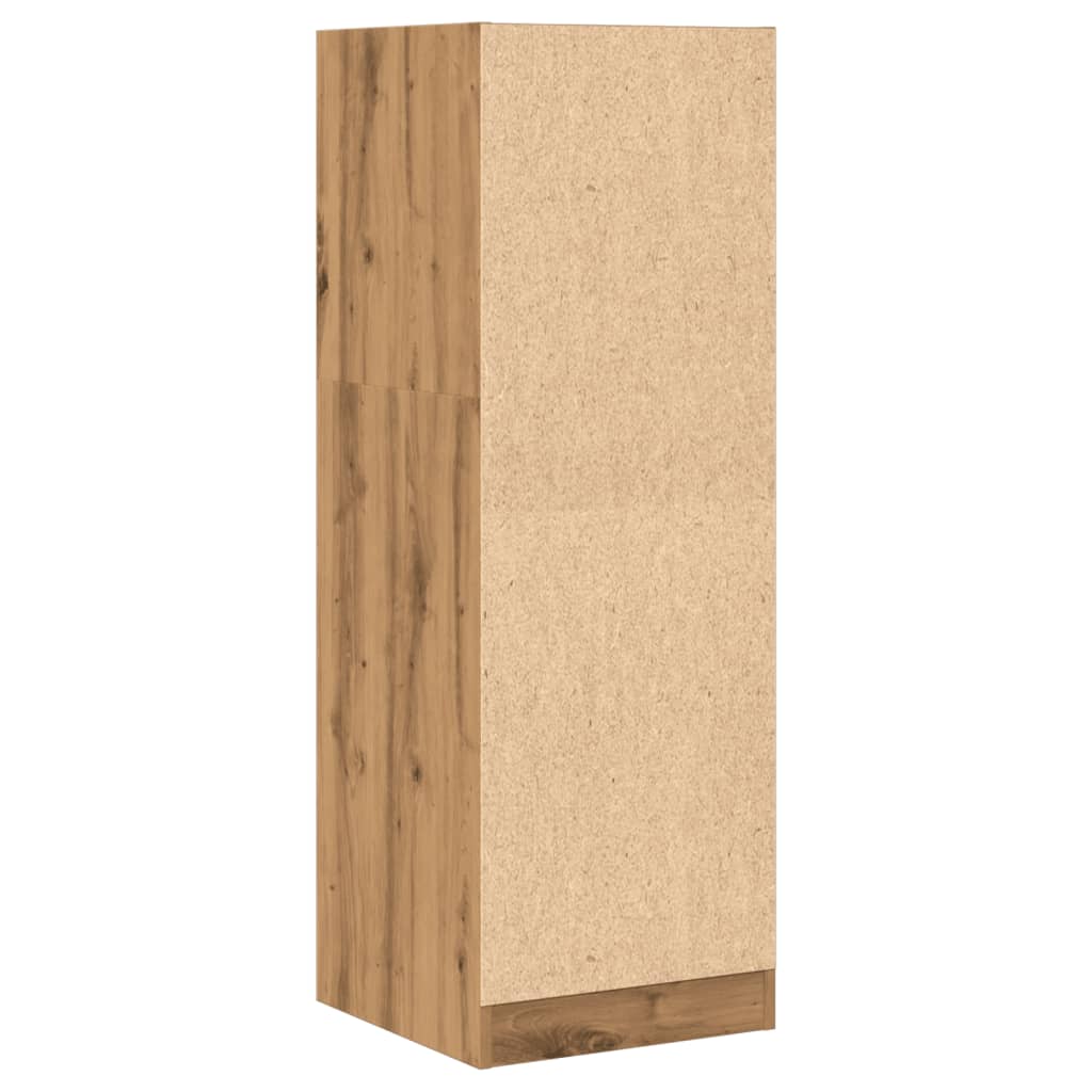 Apothekerskast 40x41x118 cm bewerkt hout artisanaal eikenkleur