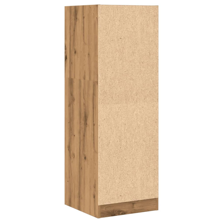 Apothekerskast 40x41x118 cm bewerkt hout artisanaal eikenkleur