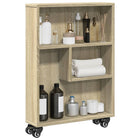 Opbergtrolley smal 48x13x68 cm bewerkt hout sonoma eiken