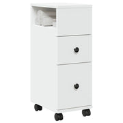 Badkamerkast smal 23x33x65 cm wit bewerkt hout