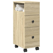 Badkamerkast 23x33x65 cm bewerkt hout sonoma eiken