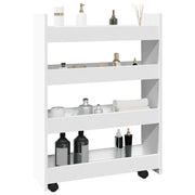 Opbergtrolley 60x20x82 cm wit bewerkt hout