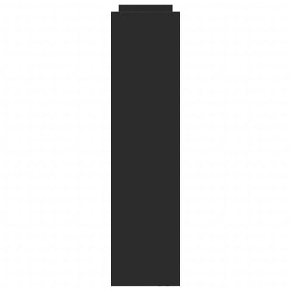 Opbergtrolley smal 4-laags bewerkt hout zwart