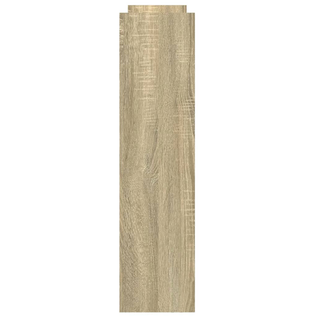 Opbergtrolley smal 4-laags bewerkt hout sonoma eikenkleurig