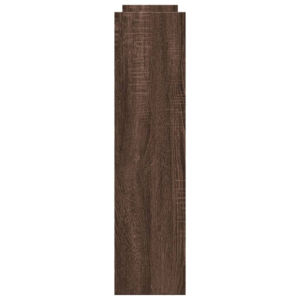 Opbergtrolley smal 4-laags bewerkt hout bruin eikenkleurig