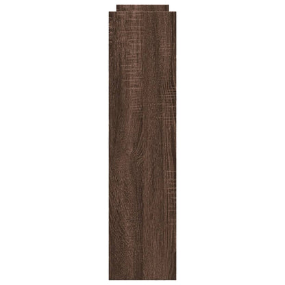 Opbergtrolley smal 4-laags bewerkt hout bruin eikenkleurig