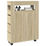 Badkamerkast smal 65x23x90 cm sonoma eiken