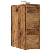 Badkamerkast smal met wielen 22x44x61,5 cm bewerkt hout