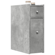 Badkamerkast smal 21.5x50x60 cm betongrijs bewerkt hout