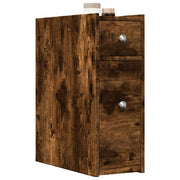 Badkamerkast smal 21.5x50x60 cm bewerkt hout gerookt eiken