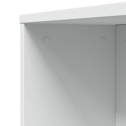Badkamerkast smal met wielen bewerkt hout wit