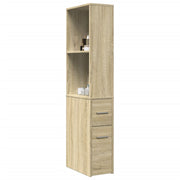 Badkamerkast smal 22x41x135 cm bewerkt hout sonoma eiken