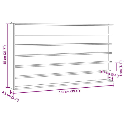 Houten Verzamelvitrine Met 6 Planken 100X8,5X55 Cm 100 x 8.5 x 55 cm