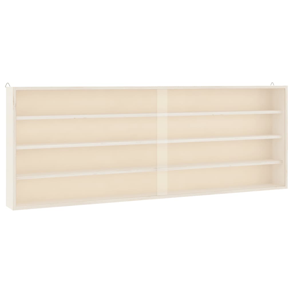 Houten verzamelvitrine met deuren 100x8,5x37 cm