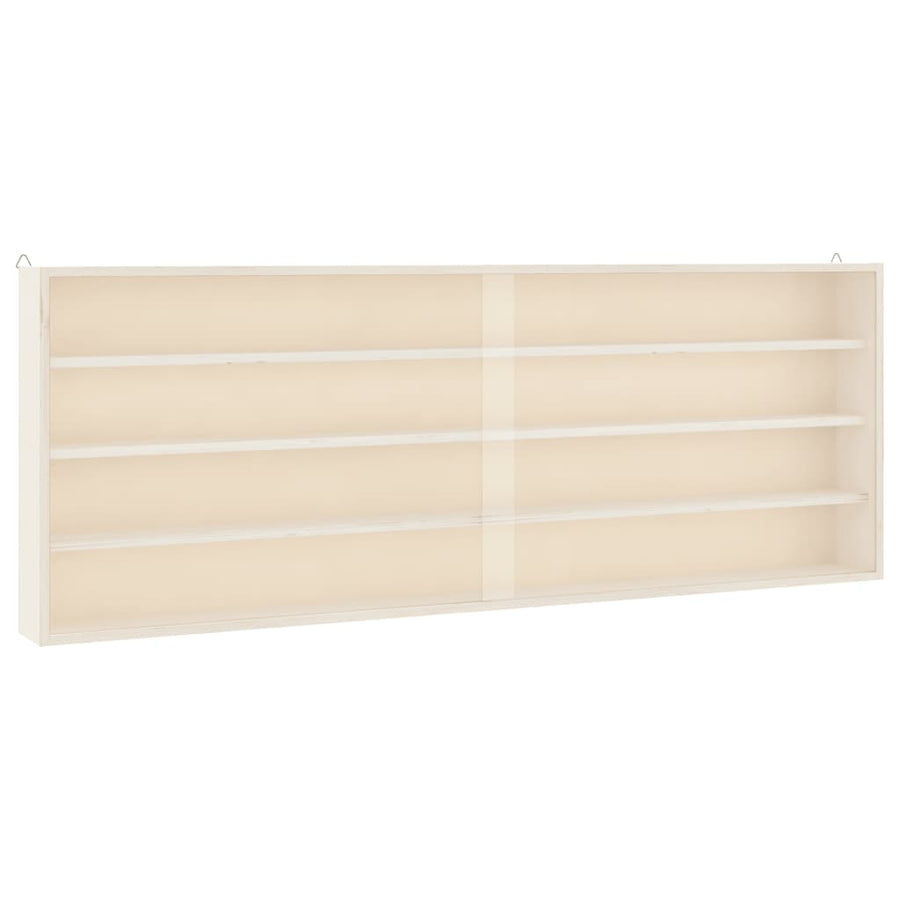 Houten verzamelvitrine met deuren 100x8,5x37 cm