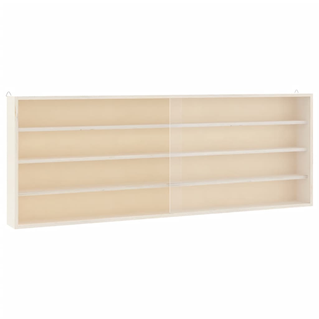 Houten verzamelvitrine met deuren 100x8,5x37 cm