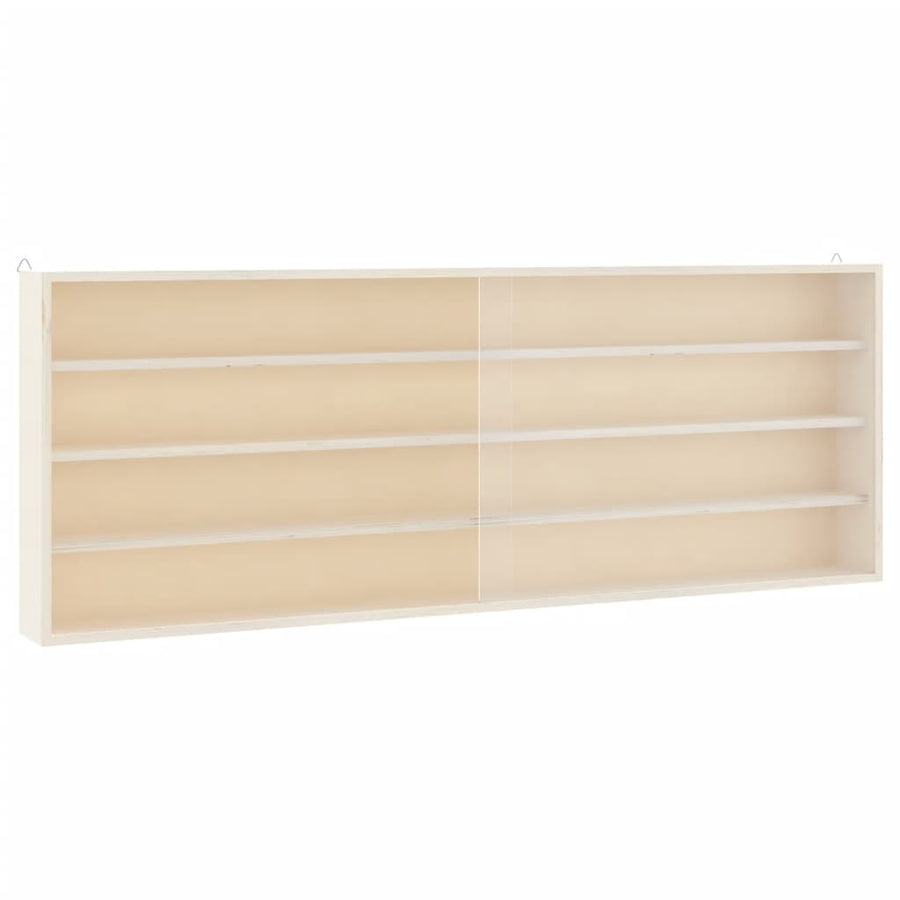 Houten verzamelvitrine met deuren 100x8,5x37 cm