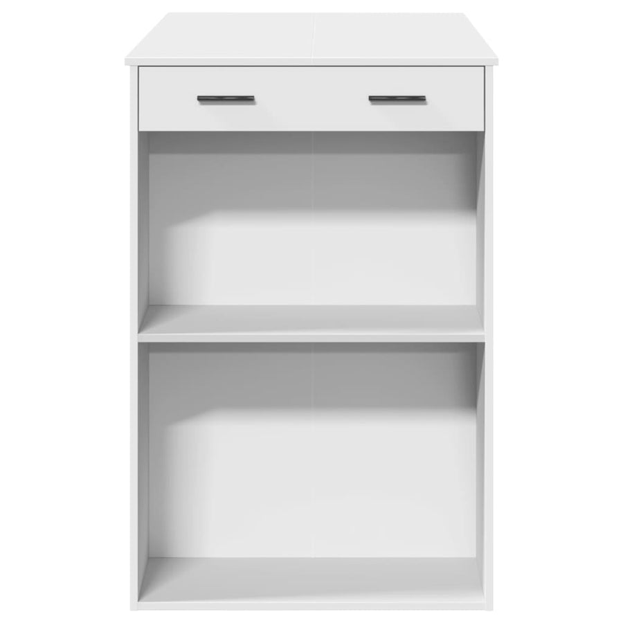 Bartafel 102x70x103,5 cm bewerkt hout wit