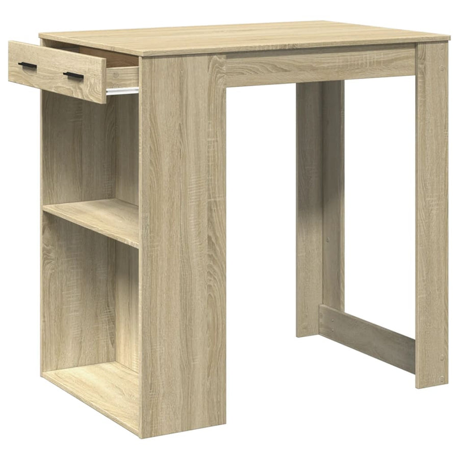 Bartafel 102x70x103,5 cm bewerkt hout sonoma eikenkleurig