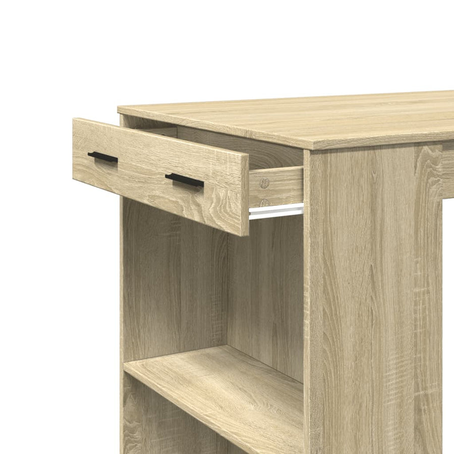 Bartafel 102x70x103,5 cm bewerkt hout sonoma eikenkleurig