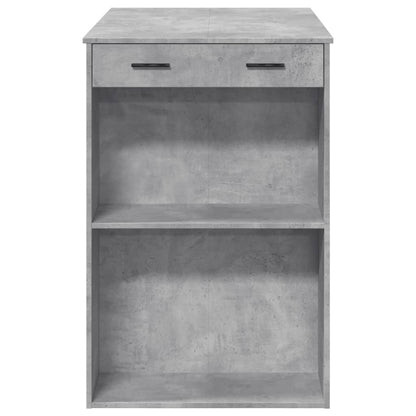 Bartafel 102x70x103,5 cm bewerkt hout betongrijs