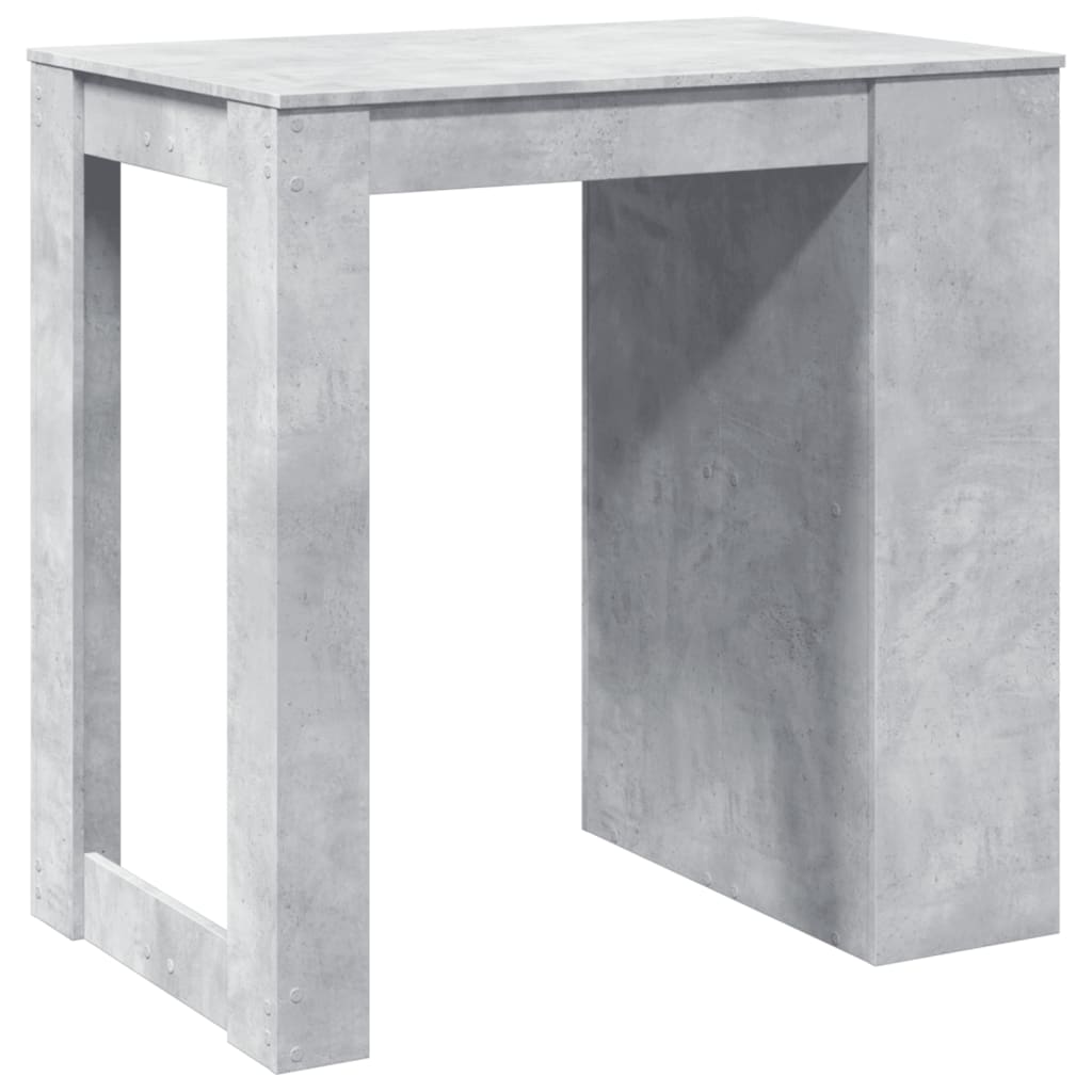 Bartafel 102x70x103,5 cm bewerkt hout betongrijs