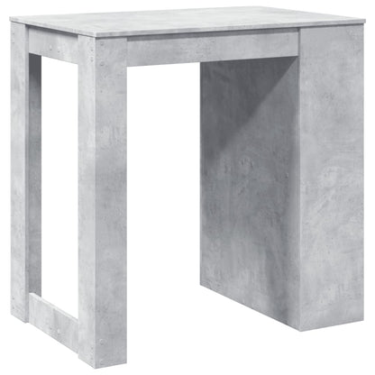 Bartafel 102x70x103,5 cm bewerkt hout betongrijs