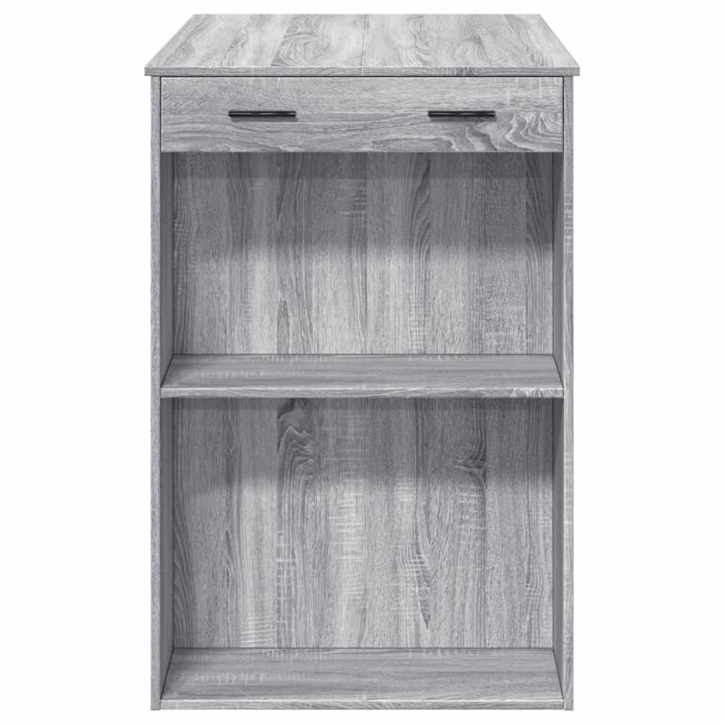 Bartafel 102x70x103,5 cm bewerkt hout grijs sonoma eikenkleur