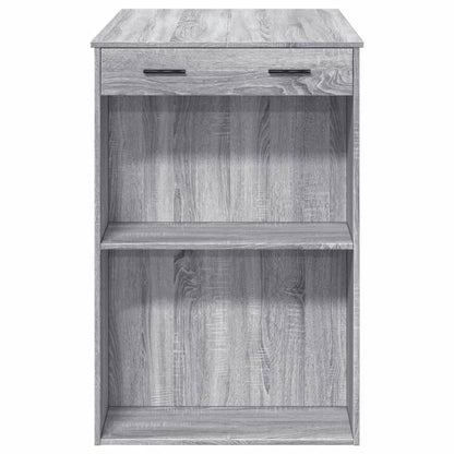 Bartafel 102x70x103,5 cm bewerkt hout grijs sonoma eikenkleur