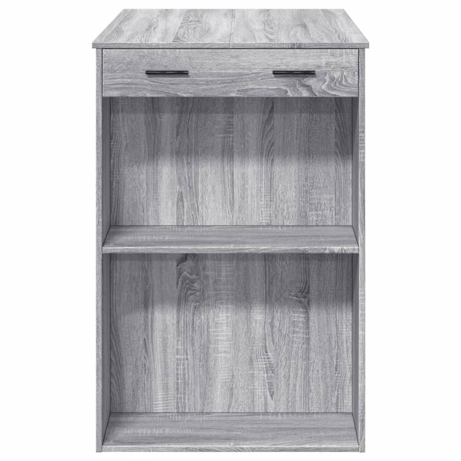 Bartafel 102x70x103,5 cm bewerkt hout grijs sonoma eikenkleur