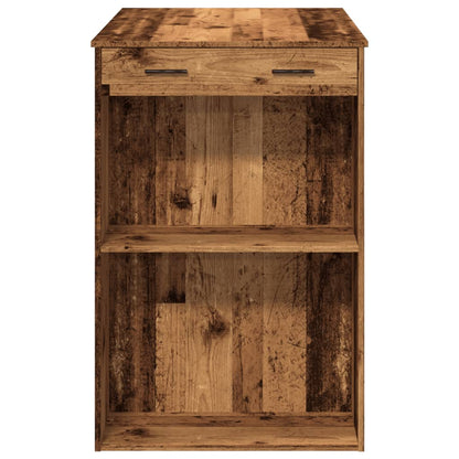 Bartafel 102x70x103,5 cm bewerkt hout oud houtkleurig