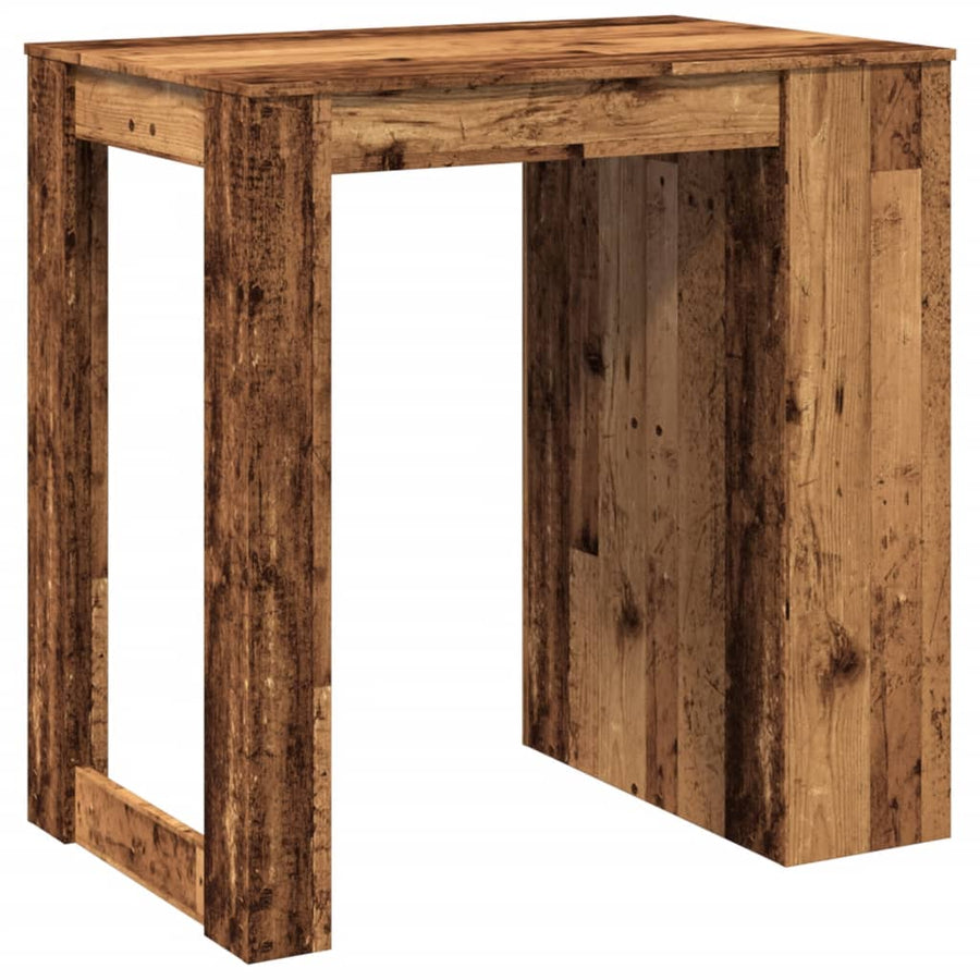 Bartafel 102x70x103,5 cm bewerkt hout oud houtkleurig
