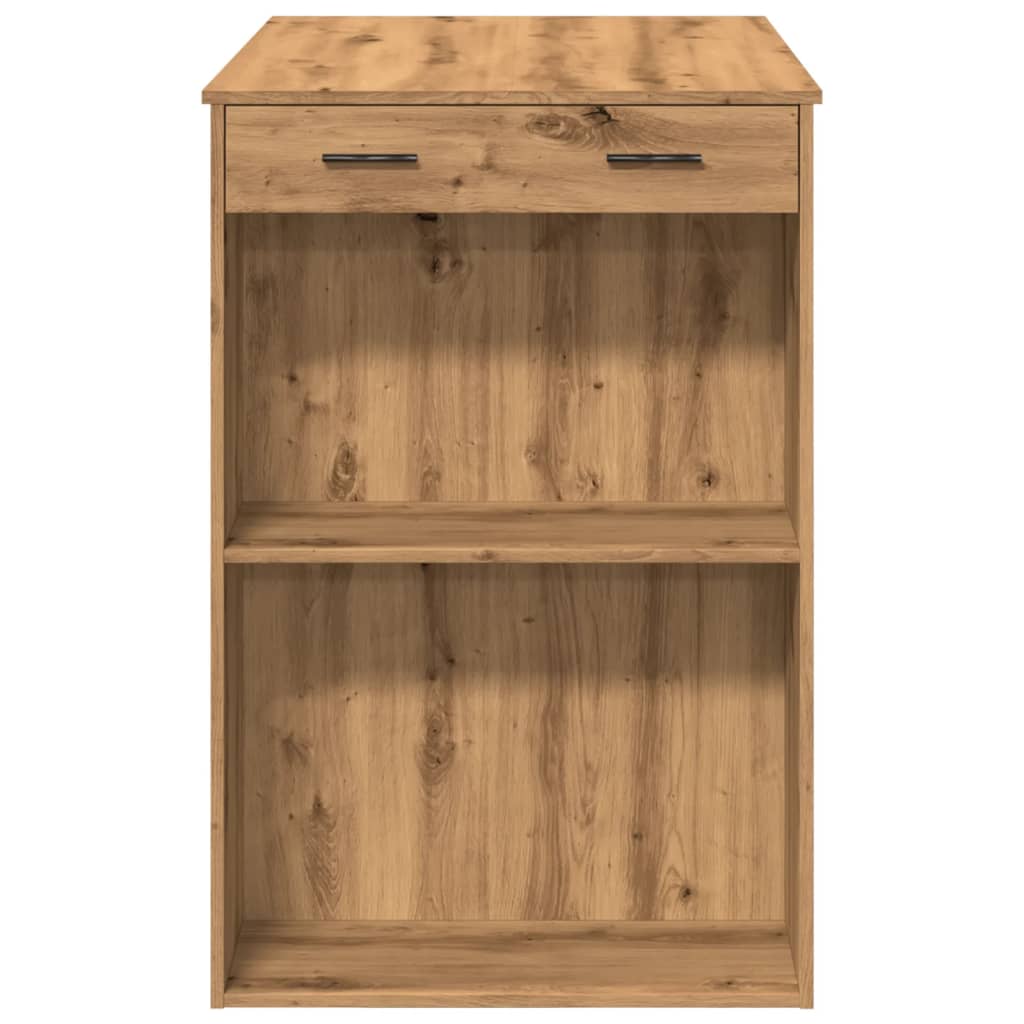 Bartafel 102x70x103,5 cm bewerkt hout artisanaal eikenkleurig