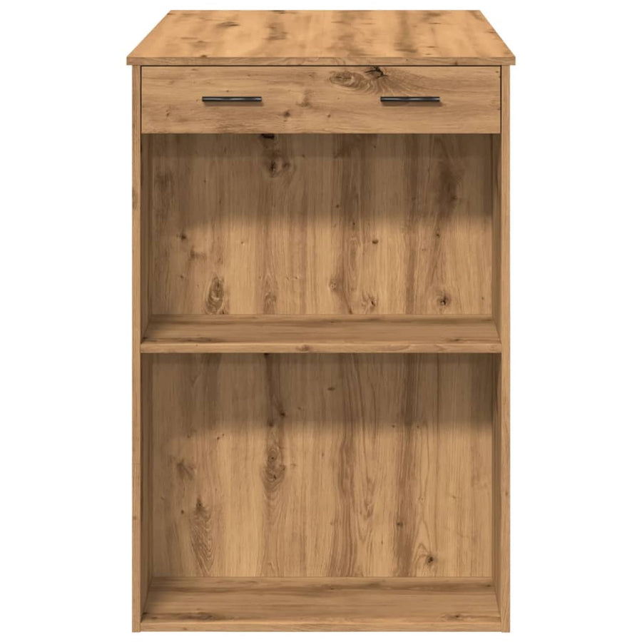 Bartafel 102x70x103,5 cm bewerkt hout artisanaal eikenkleurig