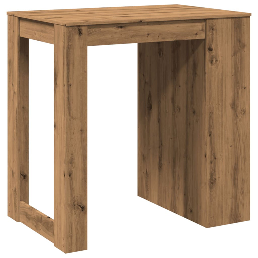 Bartafel 102x70x103,5 cm bewerkt hout artisanaal eikenkleurig