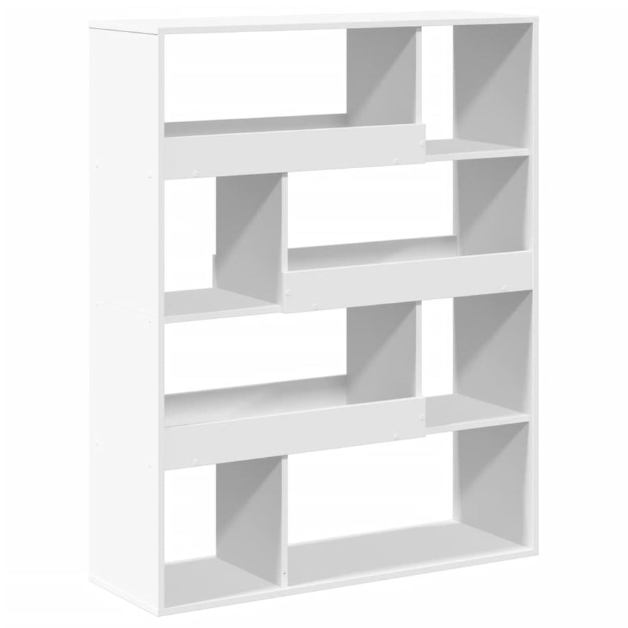 Boekenkast 100x33x125,5 cm bewerkt hout wit