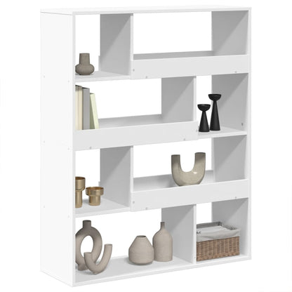 Boekenkast 100x33x125,5 cm bewerkt hout wit