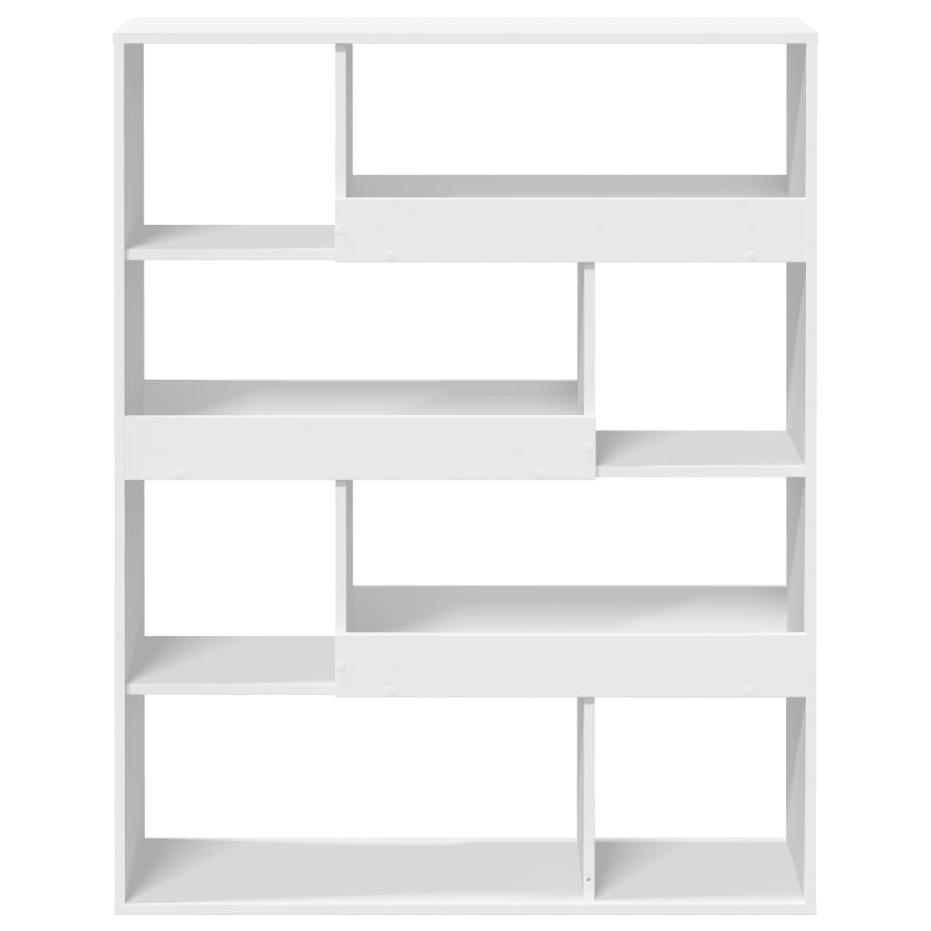 Boekenkast 100x33x125,5 cm bewerkt hout wit