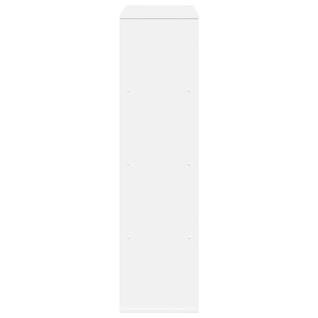 Boekenkast 100x33x125,5 cm bewerkt hout wit