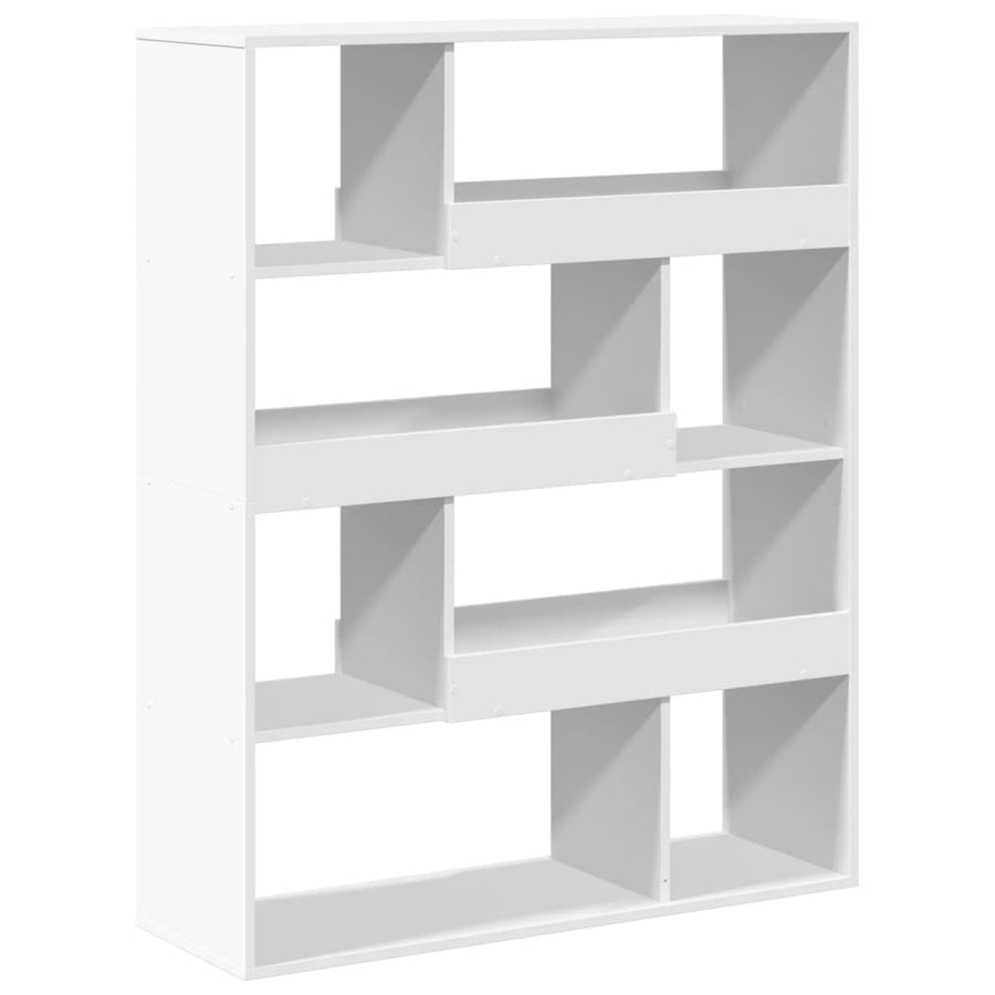 Boekenkast 100x33x125,5 cm bewerkt hout wit