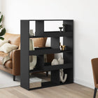 Bookshelf 100x33x125.5 cm engineered wood black