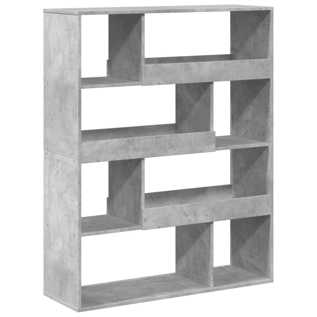 Boekenkast 100x33x125,5 cm bewerkt hout betongrijs