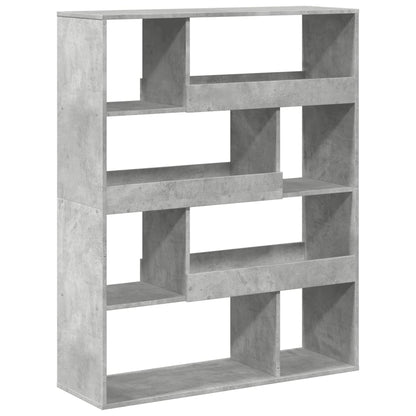 Boekenkast 100x33x125,5 cm bewerkt hout betongrijs